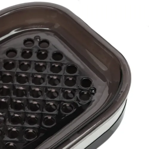Настінна подвійна мильниця органайзер для мила Soap dish AND872 на липучці, двошаровий тримач сушарка для губки 17х13х10см у ванну на стіну