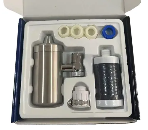 Проточний фільтр насадка на кран з нержавіючої сталі Water Purifier ZSF-080 для очищення води, водяний фільтр для води під кран 687-1 Сріблястий