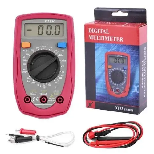 Багатофункціональний цифровий мультиметр Digital dt33c мультитестер + термопара, електричний кишеньковий тестер напруги, струму і опору