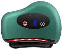 Скребковий масажер для ліфтингу обличчя Scraping Board Gua Sha LY-401, Дренажний вібраційний скребок з підігрівом для всього тіла на акумуляторі