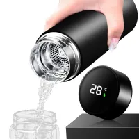 Розумний термос Smart Cup 500 мл з LED датчиком індикатором температури з нержавіючої сталі, вакуумний термос термокружка з дисплеєм, екраном