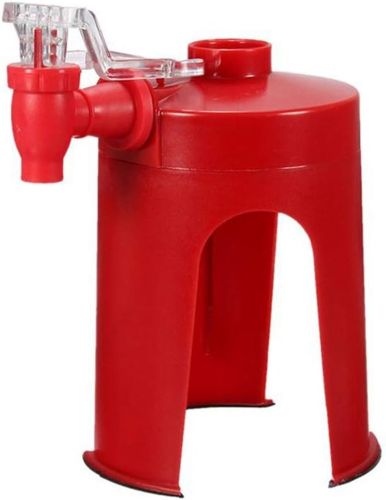Міні кулер для пластикової пляшки Fizz Saver, Дозатор для розливу газованої води з краном, Диспенсер для газованих напоїв з клапаном Червоний