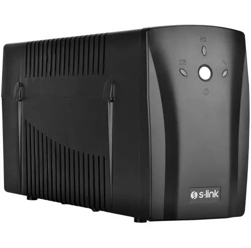 Аварійний безперебійник ДБЖ S-Link SL-UP650 650VA 390w на 2 розетки Джерело безперебійного живлення 7Ah для захисту від нестабільного електроживлення