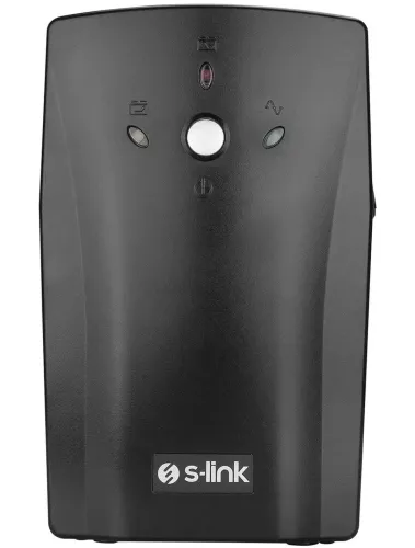 Аварійний безперебійник ДБЖ S-Link SL-UP650 650VA 390w на 2 розетки Джерело безперебійного живлення 7Ah для захисту від нестабільного електроживлення