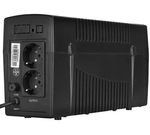 Аварійний безперебійник ДБЖ S-Link SL-UP650 650VA 390w на 2 розетки Джерело безперебійного живлення 7Ah для захисту від нестабільного електроживлення