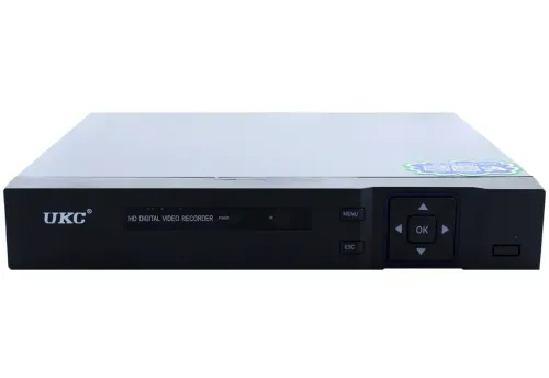 Провідний відеореєстратор DVR UKC CAD 1204 AHD 4 канальний, мережевий IP реєстратор на 4 камери для відеоспостереження і управління камерами Чорний
