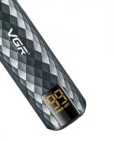 Беспроводная аккумуляторная машинка VGR V-077 для стрижки волос, Аккумуляторный триммер бритва для окантовки бороды и усов с LCD дисплеем и насадками