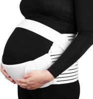 Еластичний бандаж Vitaly Prenatal Belt NJ-138 для вагітних допологовий і післяпологовий, дихаючий пояс для підтримки живота і спини на липучках Білий