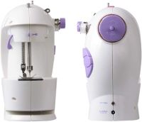 Профессиональная швейная машинка 4 в 1 Mini Sewing Machine SM-202A (WJ-08), Портативная мини машинка 201 для шитья с адаптером и педалью для дома Белая