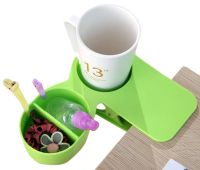 Підсклянник органайзер Clip On table Cup Holder FFX-336FQ на прищіпці для чашок, навісний тримач Затискач-підставка з прищіпкою для зберігання води