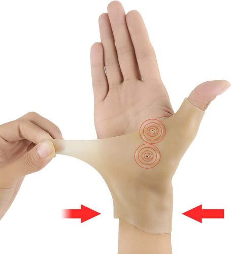 Еластичний бандаж для зап'ясть з магнітами Magnetic Compression Wrist Support, силіконовий Магнітний фіксатор ортез для великого пальця і кисті руки
