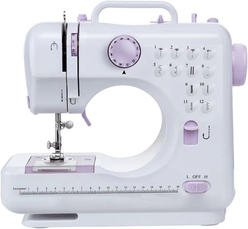 Многофункциональная автоматическая швейная машинка SEWING MACHINE FHSM-505 12 в 1, Мини-швейная машина с оверлоком 12 функций 2 режима Белая