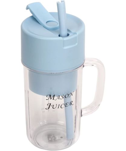 Портативний акумуляторний стакан блендер Mason Juicer LL-898 для фруктів ягід і смузі на 500мл з USB зарядкою, Чашка соковижималка XL - 354 для смузі