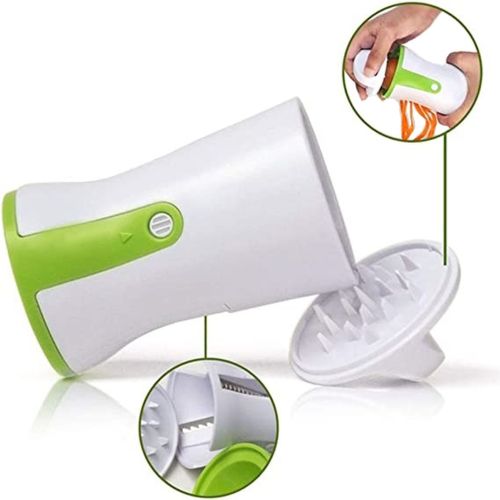 Ручна терка овочерізка GRATER Sunkist Spiral Sliser, спіральна терка для моркви по-корейськи, овочів і фруктів, Спіральний слайсер Зелений