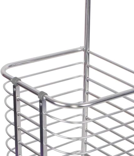 Складна візок Shopping Cart XS-2 з кошиком для покупок до 65 кг 42x39x91 см, Побутова розкладна тачка кошик на колесах з ручкою срібляста