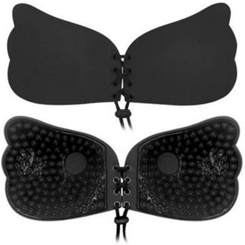 Силіконовий невидимий бюстгальтер Fly Bra Butterfly з ефектом Риѕһ Up ліфчик невидимка фіксація грудей без бретелей, бежевий тілесний чорний флай бра