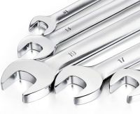 Комплект гаечных комбинированных ключей с трещоткой INGCO HKSPA1088-I 8mm-19mm 8 шт, Набор двухсторонних инструментов рожково-накладных 8 предметов