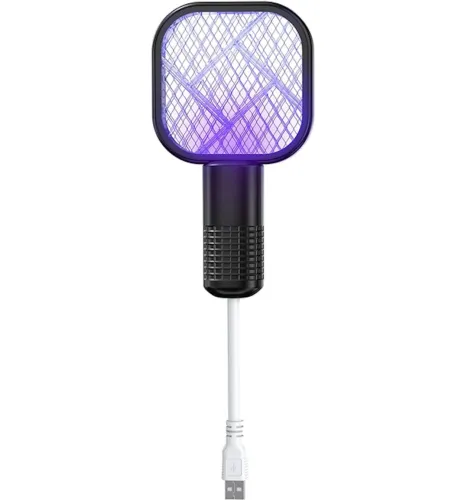 Электрический USB уничтожитель насекомых Mosquito Swatter UKC 3945 от насекомых, Лампа мухобойка комаров и мух с УФ светом от юсб Черный