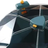 Настенный диспенсер карусель Rotatable Multi-Grain Cans для хранения круп 6 отделений 360, Вращающийся органайзер сыпучих продуктов с дозатором