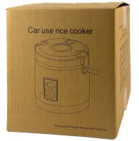 Автомобільна мультиварка пароварка Vehicle Rice Cooker AR-1601 1.2 літра 12V 24V від прикурювача, мультиповар з підігрівом 12В 24В для машини