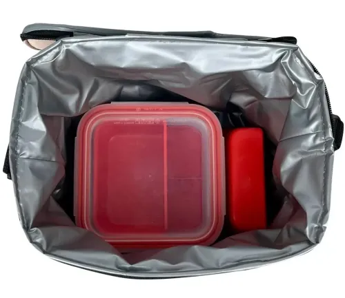 Туристическая термосумка Tasty Food XL-1042 на 9 литров для продуктов и напитков, Походный термобокс холодильник 25х20х17,5 см на плечо для пикника