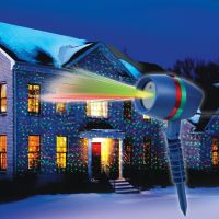 Цветной уличный лазерный проектор Star Shower Motion Laser Light для украшения дома и улицы, Новогодняя уличная лазерная подсветка 12 программ