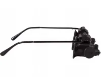 Бінокулярні налобні окуляри з підсвічуванням Glasses 9892a 20х налобна збільшувальна лупа бінокуляри на голову для ювелірів, пайки, читання і ремонту