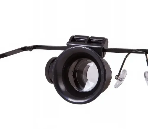 Бінокулярні налобні окуляри з підсвічуванням Glasses 9892a 20х налобна збільшувальна лупа бінокуляри на голову для ювелірів, пайки, читання і ремонту