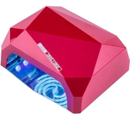 УФ лампа Beauty nail Diamond D-058 CCF + LED 36W для маникюра и педикюра Гибридная лампа для сушки ногтей, гель лака 36Вт с таймером Розовая