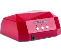 УФ лампа Beauty nail Diamond D-058 CCF + LED 36W для маникюра и педикюра Гибридная лампа для сушки ногтей, гель лака 36Вт с таймером Розовая