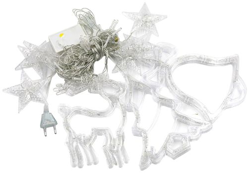 Внутрішня гірлянда штора завісу Різдво Christmas Style теплий білий 2. 5Х1 м 138 LED діодів WW Світлодіодна гірлянда-завісу на вікно 2. 5мх1м 220V
