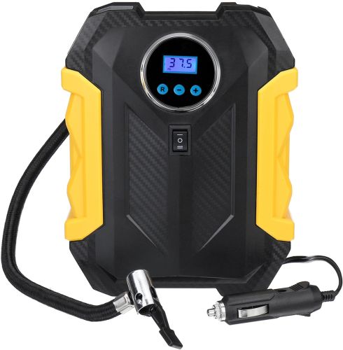 Автомобільний компресор CarSun Air Pump C1399 - 1 автокомпресор з дисплеєм і ліхтарем для підкачки шин від прикурювача 12V повітряний насос для машини
