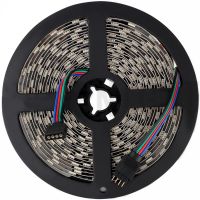 USB Bluetooth світлодіодна стрічка Rope-Lights RGB SMD5050 5 м IP65 з управлінням від телефону різнобарвна з контролером в силіконі Чорна SMD-5050