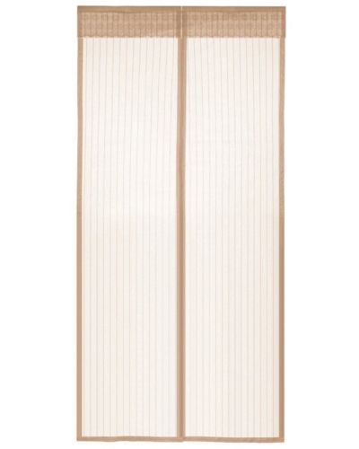 Антимоскитная сетка на магнитах Magic Mesh Beige 90Х210 см раздвижная магнитная москитная штора от насекомых комаров, мух на дверь Бежевая Меджик Меш