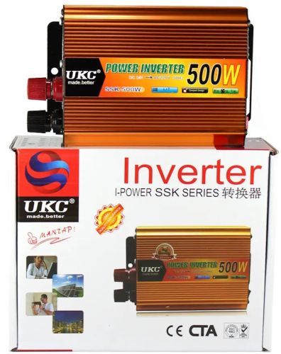 Автомобільний інвертор UKC SSK 24V-220V 500W авто перетворювач напруги струму від прикурювача та акумулятора, зарядний із захистом від перегріву