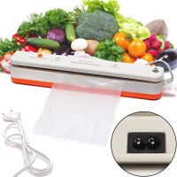 Вакуумный упаковщик пакетов New Vacuum Sealer автоматический вакууматор, бытовой аппарат вакуумайзер для упаковки и хранения еды, продуктов Белый