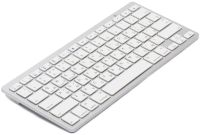 Бездротова ультратонка Bluetooth клавіатура Wireless Keyboard X5 Silver для ПК комп'ютера і планшета з блютуз на батарейках x-5 Срібна