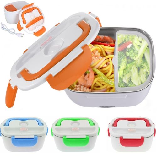 Електричний Ланч Бокс Electric lunch heater box з підігрівом від мережі 220V на 2 Відділення, харчової термо судочок контейнер для їжі
