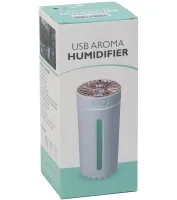 Бездротовий автомобільний зволожувач повітря Aroma Humidiifer H20 з RGB підсвічуванням, акумуляторний аромадифузор USB HP227 в авто і для дому