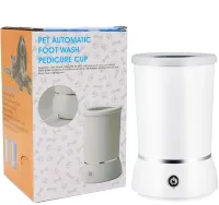 Автоматична лапомойка Pet Foot Wash 827-6 з силіконовими щетинками для миття лап собак і кішок акумуляторна мийка стакан Очищувач для тварин