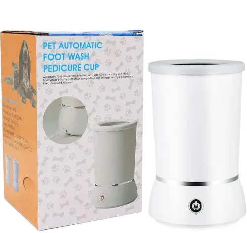 Автоматична лапомойка Pet Foot Wash 827-6 з силіконовими щетинками для миття лап собак і кішок акумуляторна мийка стакан Очищувач для тварин