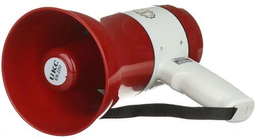 Ручний мегафон рупор 15W UKC ER-22U дальність 200м гучномовець на ремені з функцією запису голосу і вбудованою сиреною на акумуляторі ER22U