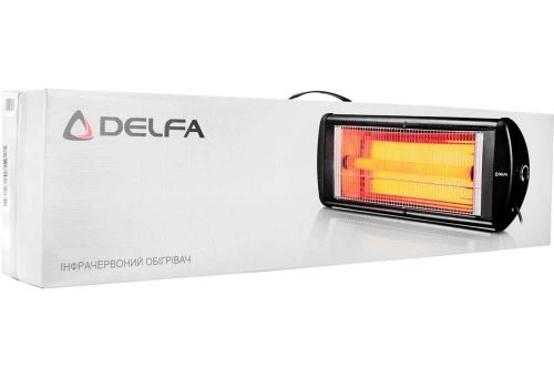 Инфракрасный электрический обогреватель Delfa HI 2123 кварцевый напольный электрообогреватель со штативом стойкой 2500W настенный УФО для дома 