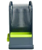 Ручна м'ясорубка слайсер Fresh Meat Slicer YLM-248 для тонкого нарізання і подрібнення м'яса, Ручний подрібнювач LY-824 17 лез з підставкою Сірий