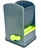 Ручна м'ясорубка слайсер Fresh Meat Slicer YLM-248 для тонкого нарізання і подрібнення м'яса, Ручний подрібнювач LY-824 17 лез з підставкою Сірий