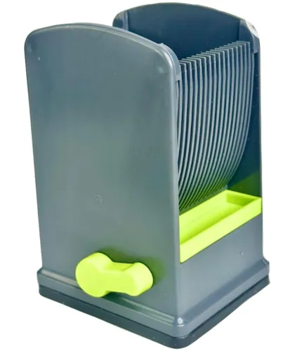 Ручна м'ясорубка слайсер Fresh Meat Slicer YLM-248 для тонкого нарізання і подрібнення м'яса, Ручний подрібнювач LY-824 17 лез з підставкою Сірий
