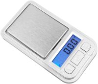 Міні кишенькові ювелірні електронні ваги 0,1-200 гр NEW 398I з LCD-дисплеєм, портативні компактні цифрові ваги з підсвічуванням і чохлом 7.2х4.1 см