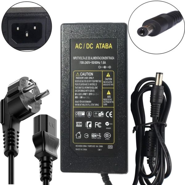 Адаптер живлення AC-DC Ataba 12V 4A 48W 5,5 мм / 2,5 мм універсальний мережевий блок живлення для електронної техніки штекер 5.5 * 2.5 мм 12 В 4 А