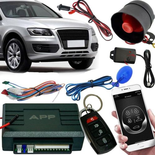 Универсальная автомобильная двухсторонняя сигнализация Car Alarm 2WAY KD-3000 APP 12V с управлением от телефона Автосигнализация с сиреной для машины