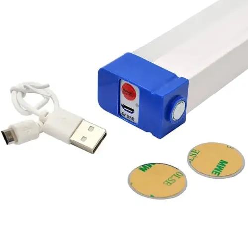 Акумуляторна підвісна LED лампа Bailong BK-700 80W з магнітами і гачком 72 см, Аварійний USB ліхтар світильник від акумулятора T700 для кемпінгу